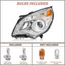 Headlight Assembly Compatible with 2010-2015 Chevy Equinox LS/LT/LTZ Model, Chrome Amber Projector Headlights