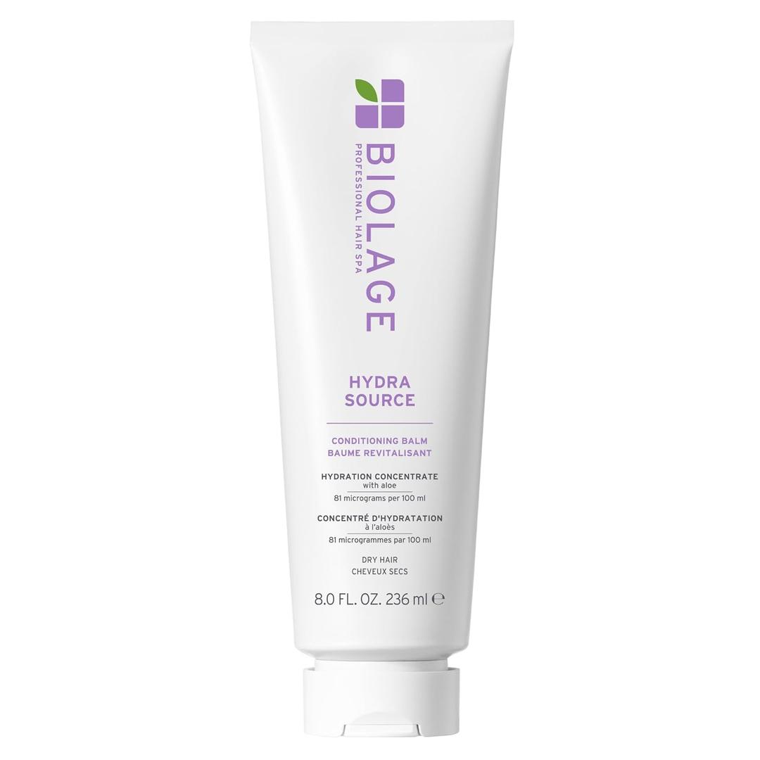 Biolage Hydra Source Conditioning Balm - Conditions, Detangles & Adds Softness, For Dry Hair, Infused with Fermented Aloe & Micro-Filtered Hyaluronic Acid, Vegan & Paraben-Free (7.9 Fl Oz)