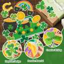 128Pcs St. Patrick's Day Bulletin Board Classroom Decoration You Are Worth More Than Gold Cutouts Shamrock Clover Truck Name Tags School Home Party Supplies Classroom Chalkboard Wall Door Decor