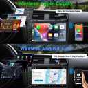 [Upgraded DSP] 7'' Double Din Car Stereo with Wireless Apple Carplay Android Auto, 240W Powerful Sound, FM/AM Radio, 7 Inch LCD Ultra HD Touchscreen, Bluetooth Handsfree, Waterproof Backup Camera, SWC