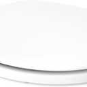 KOHLER 20455-0 Ridgewood Round Soft Close Toilet Seat, Quiet Close, Wood Toilet Seat, Home Essentials, White