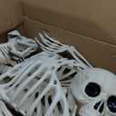 CAMIRUS 5.4ft Skeleton Halloween Decoration, Life Full Size Skeleton with Dog Skeleton, Posable Human Skeletons Realistic Plastic Bones for Halloween Haunted House Scary Decor