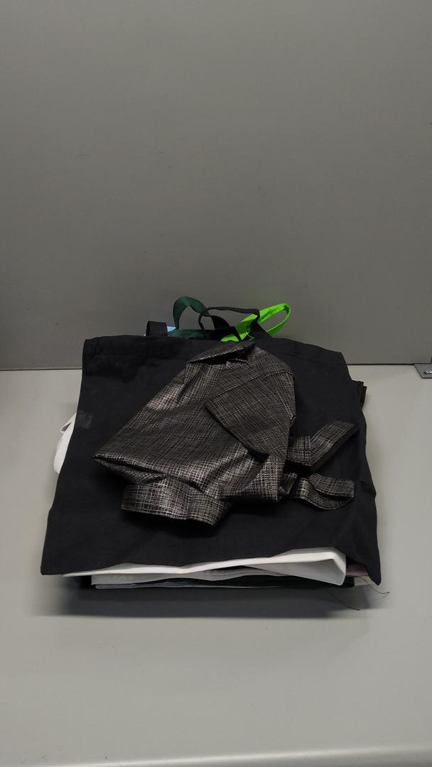 Pack of Mix Small/Medium Tote Bags, Black, White, Green, Blue 10pcs