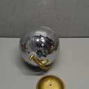 Disco Ball Globe, Home Decor Statues, Classic Tabletop Art Sculpture with Metal Base, Discoball Unique Western Modern Decorative Aesthetic Sculptures, 8.5" x 8" x 12", Bright Gold