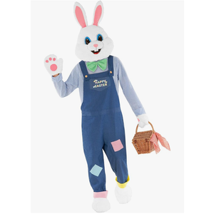 Morph Easter Bunny Costume Adult Rabbit Mascot Dungarees Suit for Easter Costumes Celebrations and Events