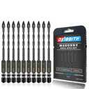 10 Pcs 5/32" Masonry Concrete Drill Bit Set for Tile Brick Glass Plastic Wood, Cross Tungsten Carbide Tip, Hex Shank, Work with Ceramic Porcelain Tile Wall Mirror Paver, 5/32 Inch Drill Bits,4mm