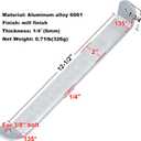 GBGS 2 Pack 15" Aluminum Boat Trailer Fender Brackets,135 Boat Trailer Bunk Support for Tandem Axle,1/4" Thick