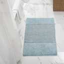 Better Trends Bathroom Rug 100% Cotton Non-Slip Washable Bath Mat, Soft & Absorbent Bath Rugs for Bath Room, Shower, Bathtub and Spa Floors 24" x 40" Blue Granada Collection (2' x 3'4" (24" x 40" Rectangle))