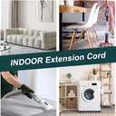 EP 12 Ft Heavy Duty Appliance Extension Cord - 14 Gauge 3 Prong Grounded Cable Wire, Ideal for Air Conditioners, Refrigerators, Microwaves, Washing Machines & More - Indoor Use, Gray (Grey)