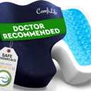 ComfiLife Gel Enhanced Seat Cushion  Office Chair Cushion  Non-Slip Gel & Memory Foam Coccyx Cushion for Tailbone Pain - Desk Chair Car Seat Cushion Driving - Sciatica & Back Pain Relief (Navy)