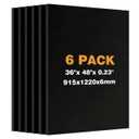 XyaMov 6 Pack 36" x 48" Foam Board,0.23 Inch Thick Black Foam Poster Board, Large Acid-Free Foam Core Board, Polystyrene Rigid Foamboard for Backdrop, Display, Mounting, Sign Making