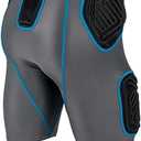 CHAMPRO mens 5 Pad Football Bull Rush 5 Pad Girdle, Black, Youth medium