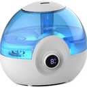 raydrop 2.2L Humidifiers for Bedroom, Cool Mist Humidifiers with Timer, Digital Knob, 26dB Quiet Small Humidifier for Baby, Nursery and Plants with Night Light, 30 Hours Runtime, Easy to Fill & Clean