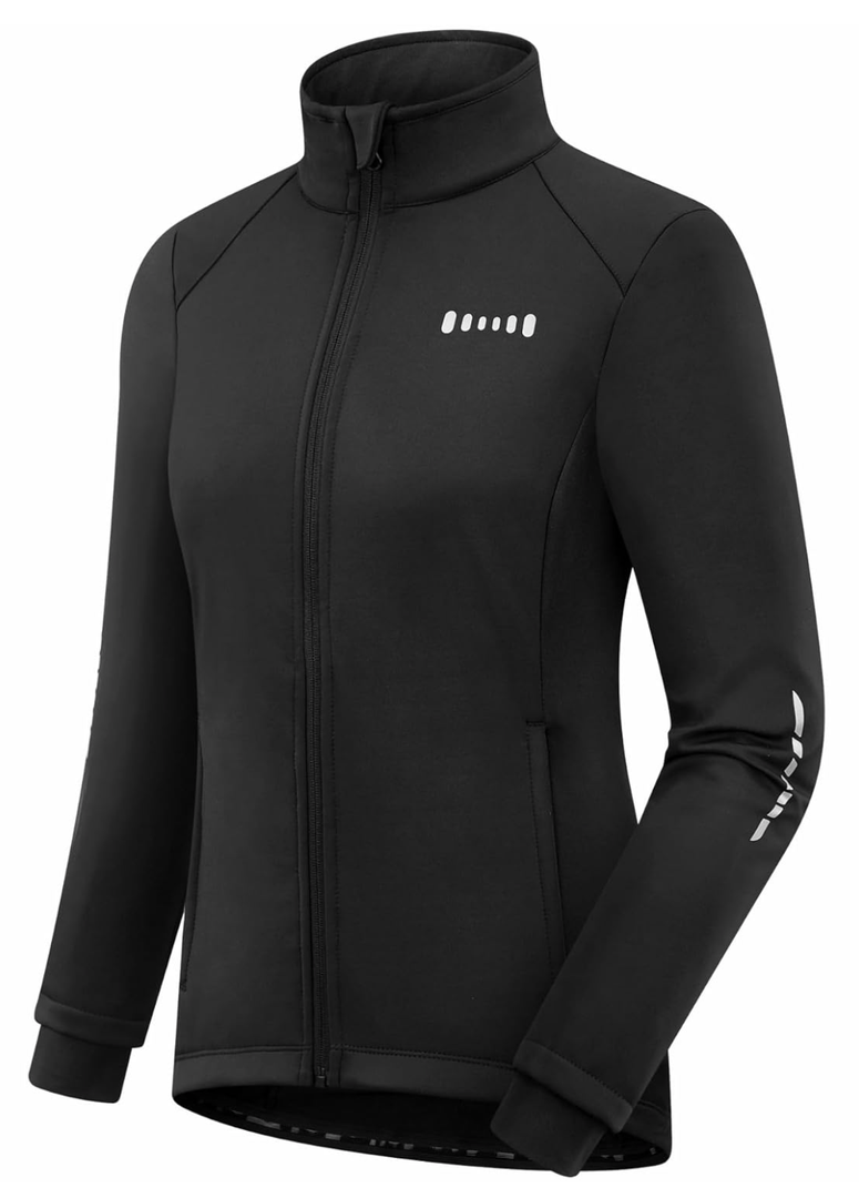 qualidyne Women's Cycling Jacket Windproof Thermal Winter Running Cold Weather Bicycle Biking Jacket Softshell Warm Small