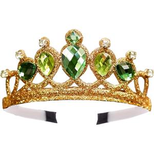 Girls Costume Accessories Princess Tiana Dress up Accessories Tiana Crown Halloween Christmas Party Favors for Kids