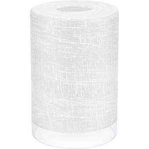 White Linen Frosted Glass Lamp Shade, Glass Shade Covers Replacements for Light Fixtures, 1.65 Inch Fitter Lampshades for Chandelier Wall Sconces Pendant Lights Bath Vanity Lights