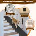 Dog Wedge Ramp for Stairs/Staircases, Portable & Lightweight Pet Ramp with Non-Slip Surface for Small Size Dogs Cats, Low Angled Dog Ramp for Elderly & Injured Pets (100LBS Capacity, 6Packs)
