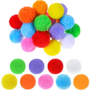 36 Pcs Multicolor 2.4 Inch Very Large Assorted Pom Poms, Craft Pom Poms Assorted, Fuzzy Pompoms Balls for DIY, Crafts Projects, Home Decorations