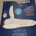 Conair Double Ceramic Hair Dryer, 1875W Blow Dryer with Diffuser and Concentrator, Ionic Conditioning, 3 Heat & 2 Speed Settings, White