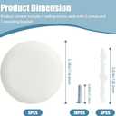 CP3540 Ceiling Cover Plate, Round Electrical Box Cover for 3-1/2" to 4" Holes - 5 Pcs (White)