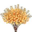 HOHOTIME 36Pcs Fall Glitter Berries Stems, Orange 9.5 Inch Artificial Christmas Tree Picks for Autumn Tree Decorations Ornaments DIY Crafts Vases Holiday Wedding Home Xmas Decor
