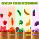 JOYIN Learning Toys Play Food Set for Toddlers, Cutting Food for Preschool Activities, Play Kitchen Accessories, Educational Toys, Color Sorting Set for Boys & Girls, Back to School Gifts for Toddlers