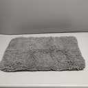 Bath Rug Mat, Thick Soft Absorbent Chenille, Quick Dry Microfiber Mats, Rubber Backing Machine Washable Shower Floor Rugs, Bathmat Runner, Bathroom Home Decor Accessories, 23.5x16 inches, Grey