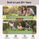 Galvanized Raised Garden Bed 8x4x1 ft, 12" Tall Metal Planter Box for Outdoor Plants, Modular Raised Flower Bed with Rust Resistant Coating for Kitchen Garden, Patio or Backyard -Brooklyn Grey