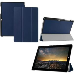 for Microsoft Surface 3 1645 1657 Tablet Smart Cover, Ultra Slim Folio Stand Lightweight with Sleep/Wake Up Function Leather Case for Surface 3 10.8" (KST-Dark Blue)