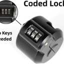 Keyed Door Handle Lockout Device Cover with Code to Disable Access to Keyhole Combination Lock for Bedroom from Outside Only Fits Handle Lock with Long Connecting Shaft Please Measure Before Order