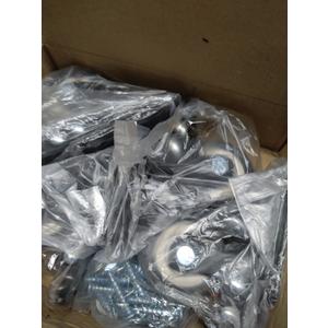 2 inch Caster Wheels Heavy Duty Swivel Casters with Safety Brake Total Capacity 600lbs (Set of 4) Good for Industrial or Furniture