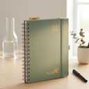 POPRUN 2026-2027 Academic Year Weekly and Monthly Planner Calendar,Jul 2026 - Jun 2027，6.25" x 8.5",Daily Agenda Book & Appointment Book with Hourly Schedule, Tabs, Hardcover, School and Office Supplies - Midnight Green
