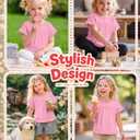 Hyggeweir Toddler Girls' Cotton Shirts for School Uniform, Pink, 3T (Pink)