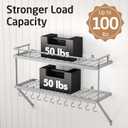 KES 30-Inch Silver Gray Pot Rack Wall Mounted, 100 Lbs Capacity