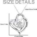 2 x Cynlsum Dog Memorial Gifts Remembrance Necklace: Loss of Dog Sympathy Gift- Personalized Pet Necklace for Women Pet Lovers Puppy Bereavement Gift Keepsake Passing Away Gifts (Stainless)