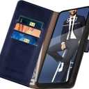 SUANPOT for Moto G Stylus 5G 2024 Wallet case with RFID Blocking Credit Card Holder,Flip Book PU Leather Protective Cover Women Men for Stylus 5G 2024 Phone case Blue