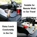 for Tesla Model Y 3 Food Tray Desk for Laptop Foldable Car Table for Eating Travel Multipurpose Tray for Driver Accessories