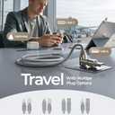 LISEN USB C to Lightning Cable, Chubby 240W 4 in 1 Charging Cable 6.6FT, USB A/C to C/Lightning with Light for Valentines Day Gifts Fits iPhone 17 16 15 14 Pro Max/MacBook/iPad/Samsung S25/Switch/PS5 (Grey)