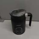 Milk Frother and Steamer 4 in 1, Milk Steamer with Auto Temperature Control, Warm & Cold Foam Maker, Hot Chocolate Maker, Frother for Coffee, Latte, Cappuccino, Black