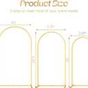 Set of 3 Metal Arch Backdrop Stand with Cover Set, (7.2FT, 6.6FT, 6FT Wedding Arch and Cover Set), Backdrop Arch for Party, Baby Shower, Birthday, and Graduation Ceremony