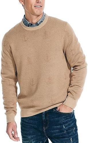 Nautica Men's Sustainably Crafted Printed Crewneck Sweater, S