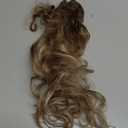 WECAN Clip in Hair Extension 24 Inch Omber Blonde 6PCS Long Wavy Curly Hairpieces for Women Natural Thick Synthetic Fiber Double Weft Hair Full Head