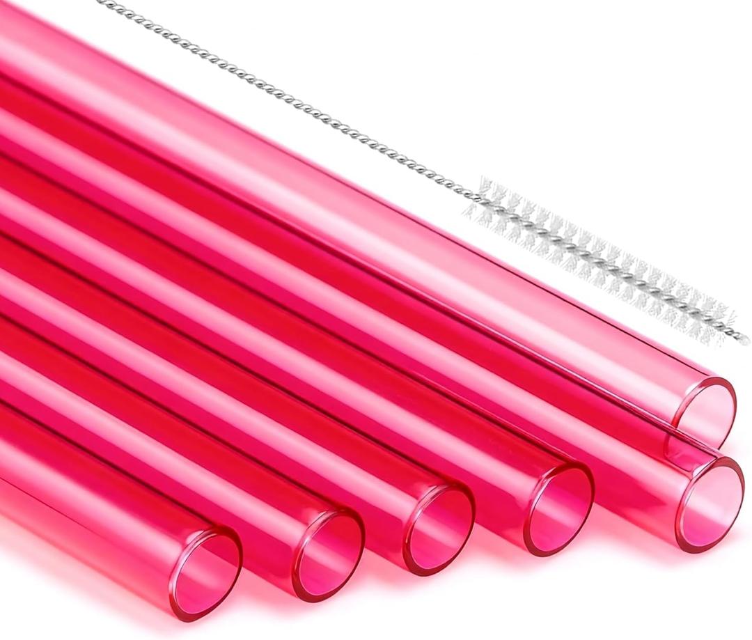 12" Extra Long Straws for Stanley 40 oz / 30 oz Tumbler Straw Replacement,Reusable Tritan BPA Free Also Fit Simple Modern, Owala 40oz / 30oz Tumblers and Big Size Cups (Red)