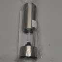 CIRCLE JOY Electric Pepper Grinder Stainless Steel Rechargeable Pepper Mill with External Adjustable Coarseness, 95ml Container and White LED Light, Silver