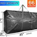 66 Gallon Extra Large Storage Bags, Huge Moving Bags Heavy Duty with Zipper and Stronger Handles, Big Foldable Duffle Bag for Travel - Storage Totes Moving Boxes for College, Christmas Tree, Bedding