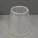 Uno Lamp Shade,Drum Pleated Lamp Shades 5" Top x 9" Bottom x 7" Slant Height,Barrel Small Replacement Lampshade (Slip Uno Fitter), Fabric Lampshades Table lamp Shades Bottle Lamp Shade,1 Pack(White)