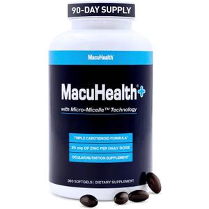 Macuhealth Plus+ Eye Vitamin Supplement for Adults - Lutein & Zeaxanthin (EXP 04/01/29)