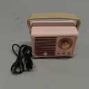 Baolira Retro Bluetooth Speaker, Portable Wireless Speaker with Crystal Clear Stereo Sound Rich Bass, Best Birthday Gifts Ideas for Women Teenage (Pink)