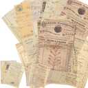 Zonon 114 Pieces 2 Sets Junk Journal Pages Vintage Pack Craft Paper Junk Journal Vintage Paper for Albums Planner Decorative Crafts Embellishment Supplies(Daily List)