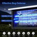 Solar Bug Zapper Outdoor, Powerful Mosquito Zapper, Electric Mosquito Killer Outdoor, Waterproof & Portable Fly Killer, Rechargeable Flying Insect Trap for Patio, Yard, Garden, Home, Camping, Black